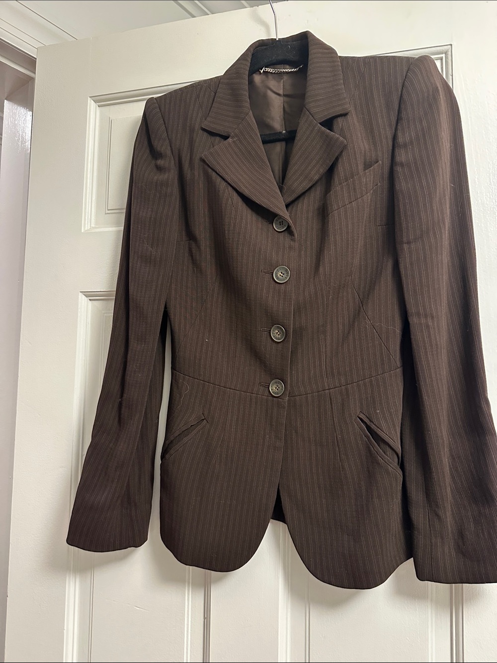 Gucci vintage Brown Pinstripe Tailored Women's Blazer